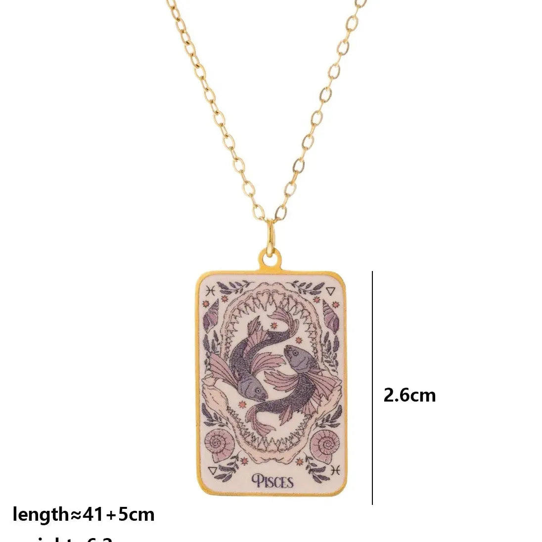 18k Gold Plated Stainless Steel Geometric Pendant Necklace for Women Stylish