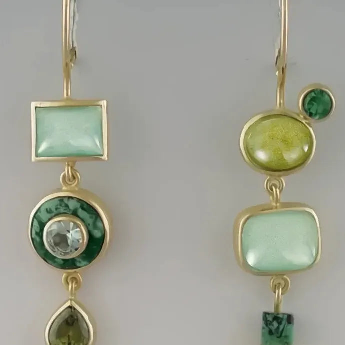 Bohemia Women Geometric Drop Earrings Copper Alloy CZ Jewelry for Party Daily