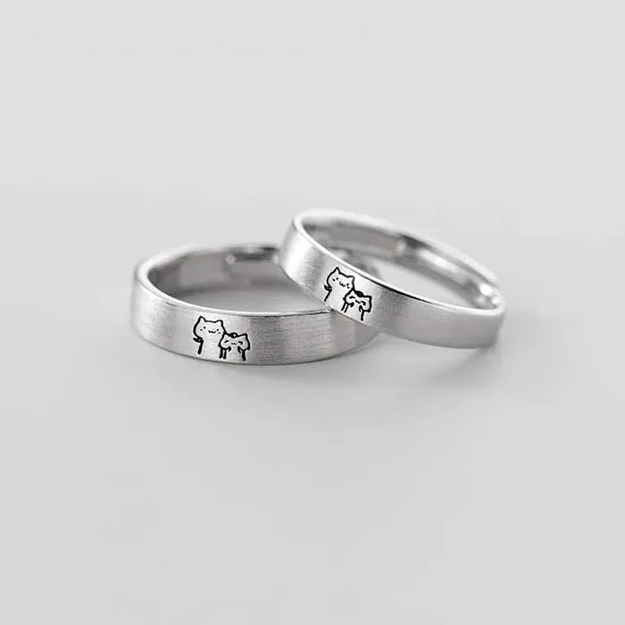 2Pcs Adjustable Astronaut Planet Rings for Women Men Trendy Jewelry