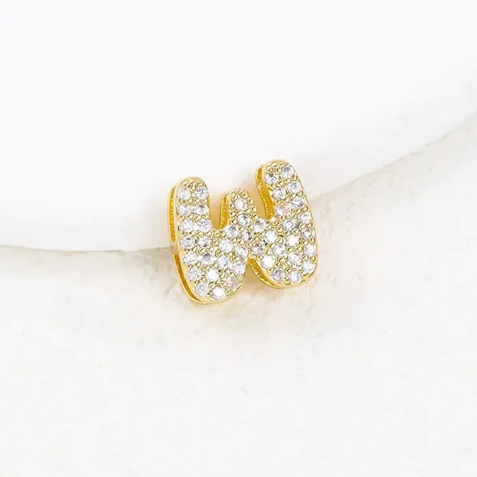18K Gold Plated Zircon Initial Necklace Women Mini Alphabet Choker Gift