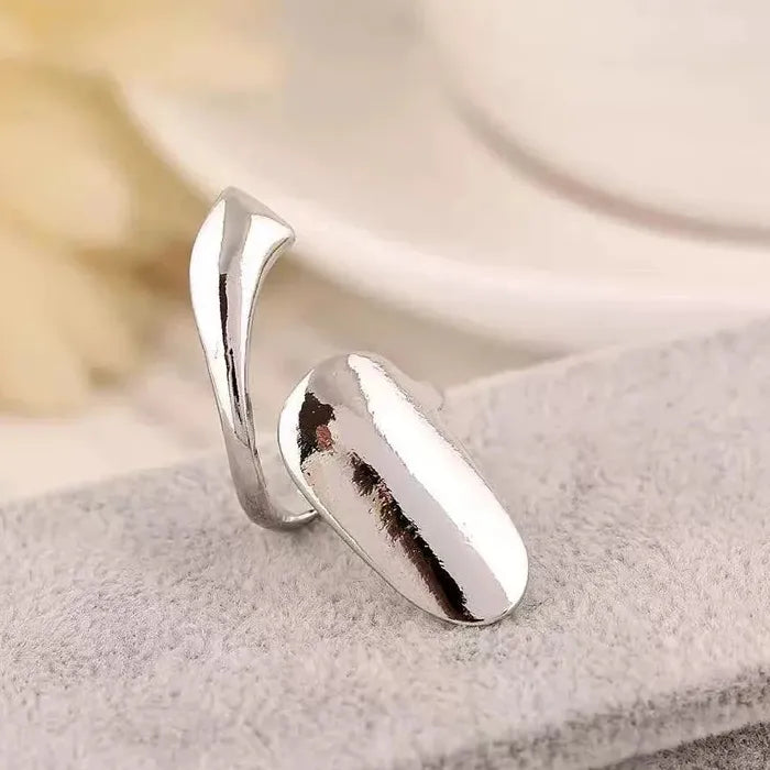Minimalist Vintage Punk Metal Nail Finger Ring for Women Gift Jewelry