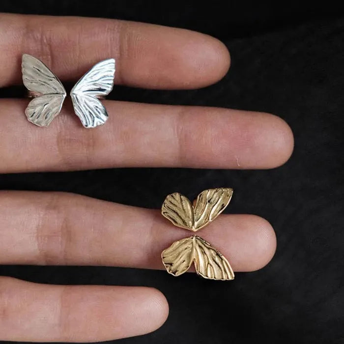 Personalized Copper Butterfly Open Ring Vintage Geometric Jewelry Gift Women