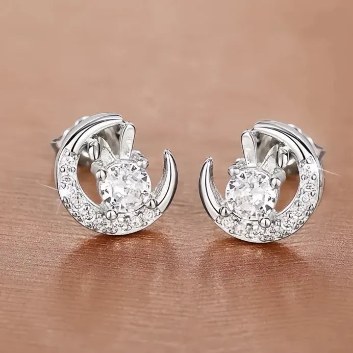 Geometric Cubic Zirconia Stud Earrings for Women Sparkling Party Jewelry
