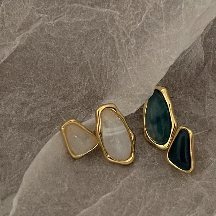 Asymmetric Water Drop Zinc Alloy Geometric Stud Earrings for Women Gift