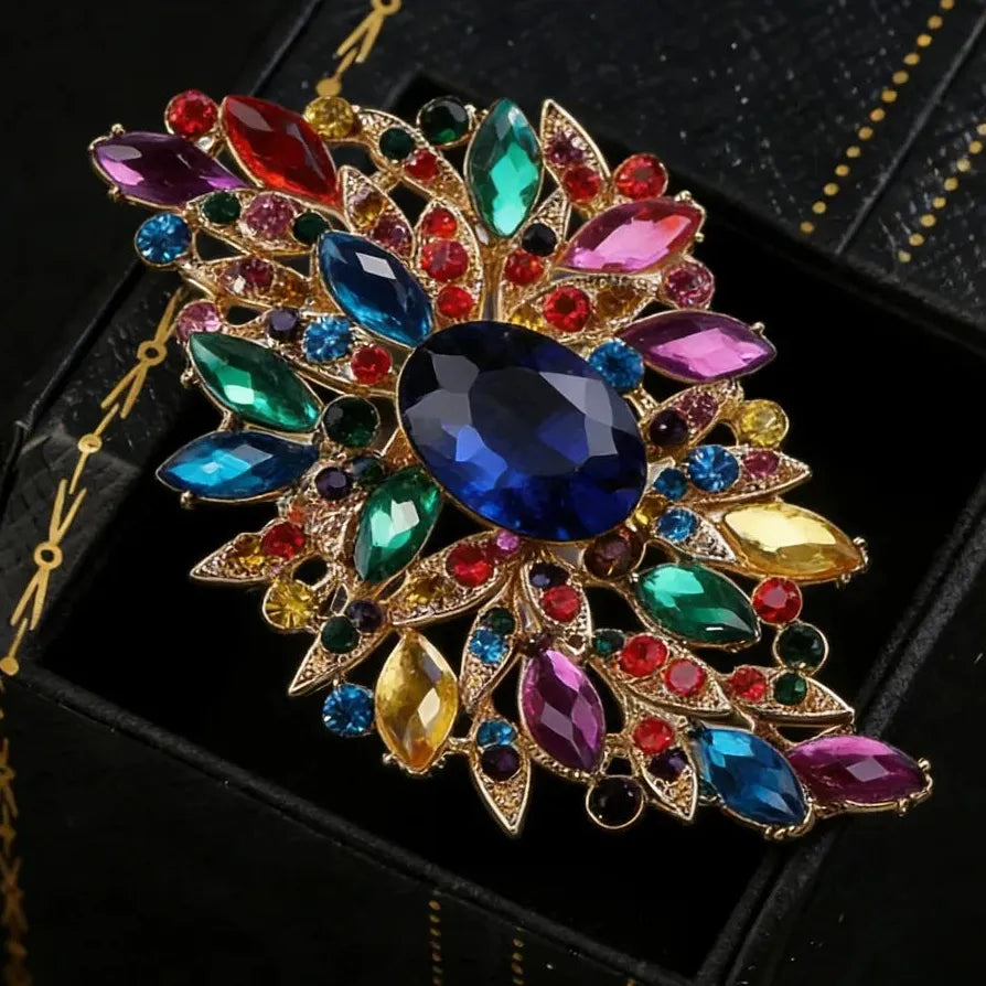 Classic Floral Brooch for Men & Women Wedding Party Gift Accessory
