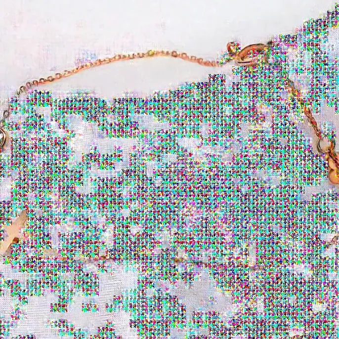 Copper Link Chain Bracelet with Cubic Zirconia Cross Charm Faith Jewelry