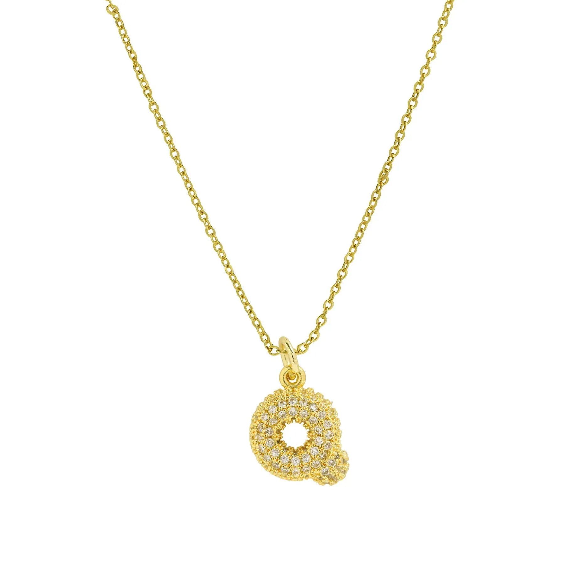 18k Gold Plated A-Z Initial Pendant Necklace Stainless Steel Choker Women Gift