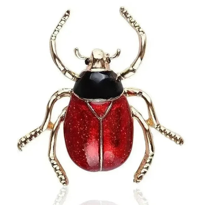 Classic Ladybug Beetle Brooch Insect Jewelry for Women and Men