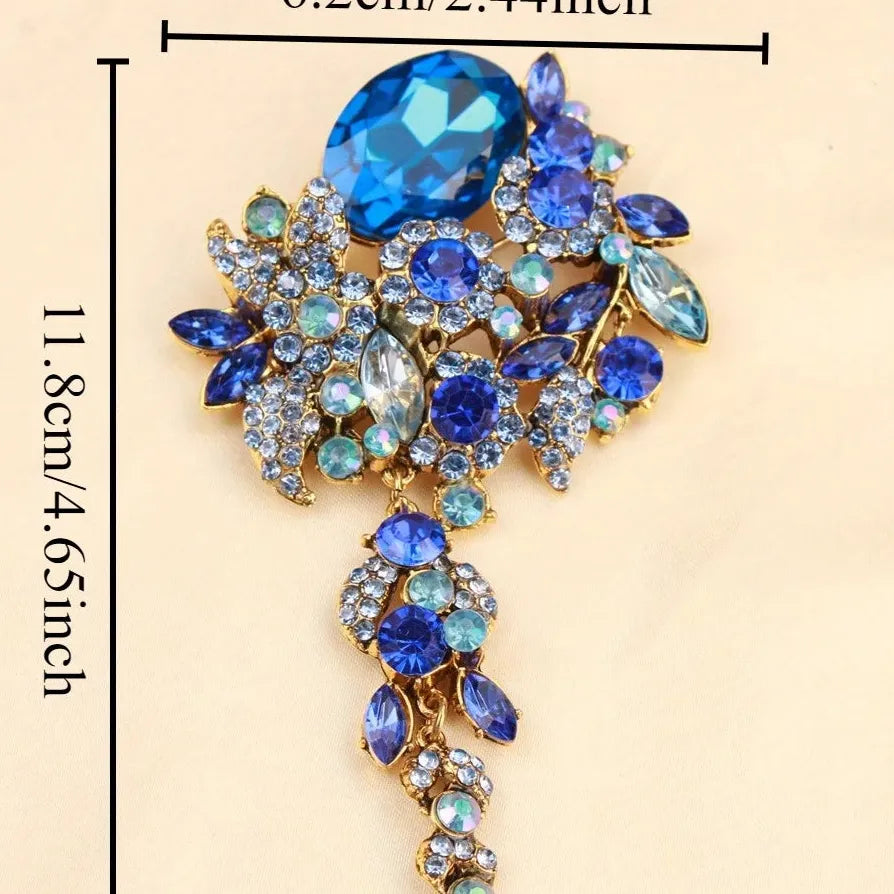 Classic Tassel Flower Brooch Pin Jewelry Gift for Men Women