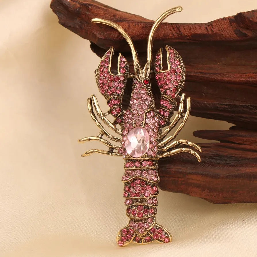 Elegant Lobster Brooch for Men and Women Wedding Gift Accessory