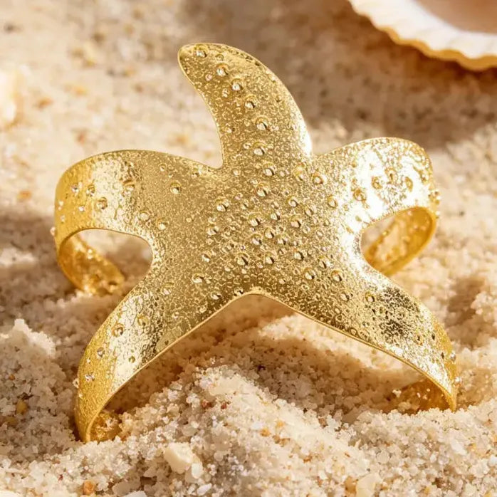 Personalized Geometric Metal Starfish Arm Bangles for Women Bohemian Bracelet