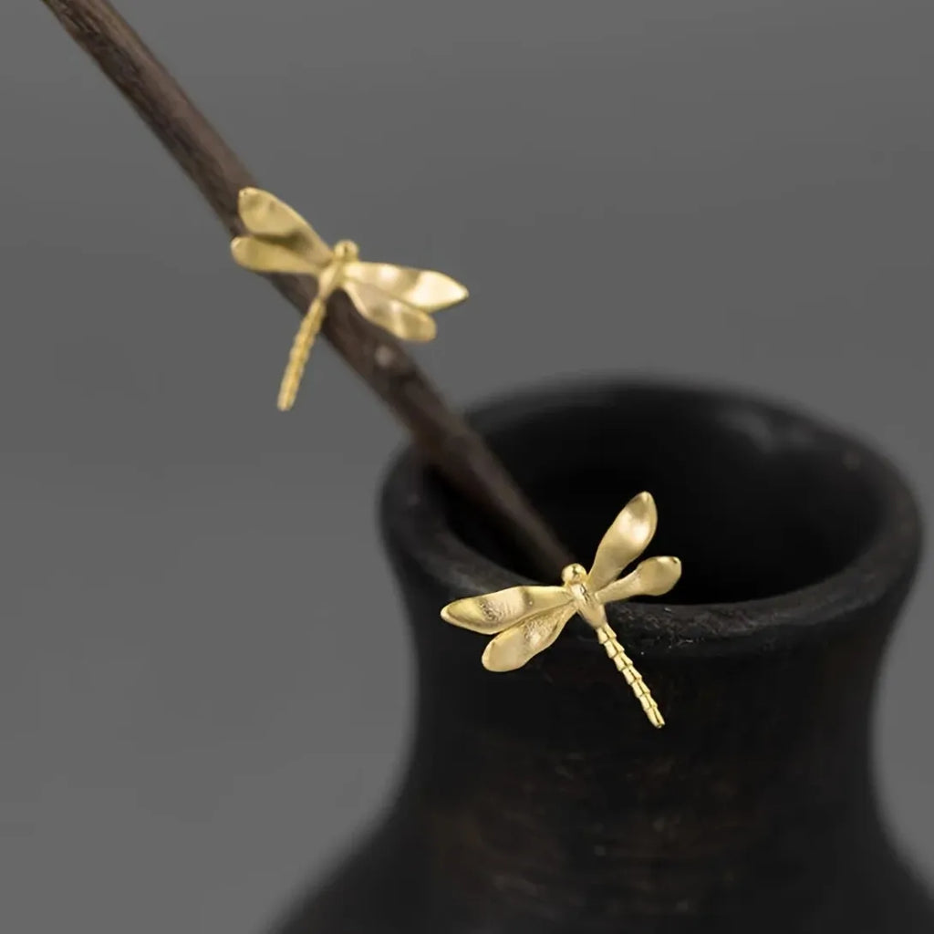 Dragonfly Drop Earrings for Women Zinc Alloy Long Party Wedding Jewelry