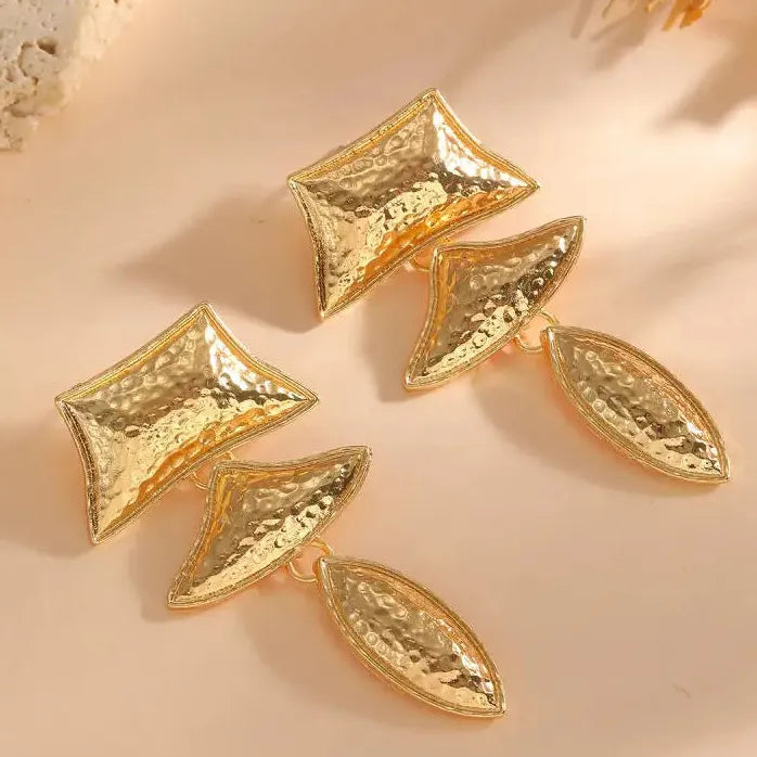 Geometric Multi Layer Large Drop Earrings for Women Fashion Jewelry