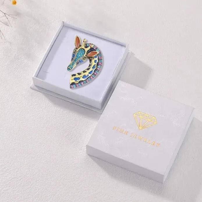 Women's Elegant Rhinestone Giraffe Brooch Party Accessory Gift