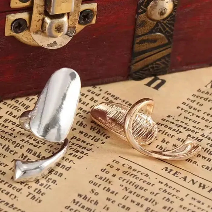 Minimalist Vintage Punk Metal Nail Finger Ring for Women Gift Jewelry