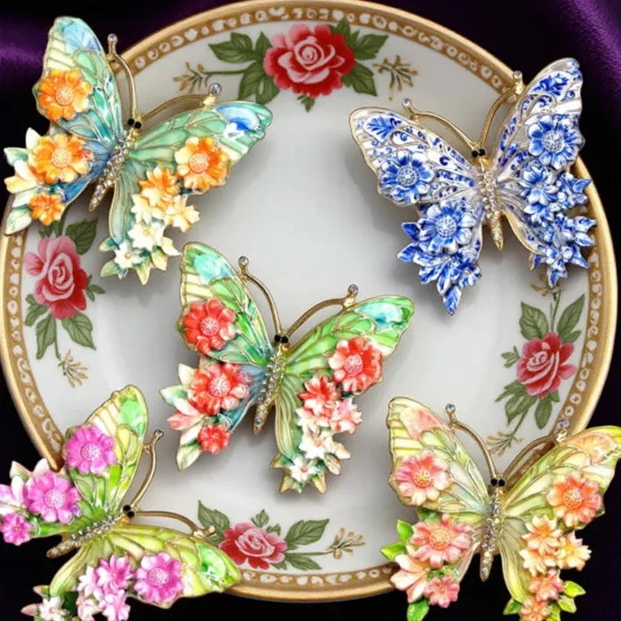 Luxury Colorful Butterfly Brooch for Men and Women Classic Style