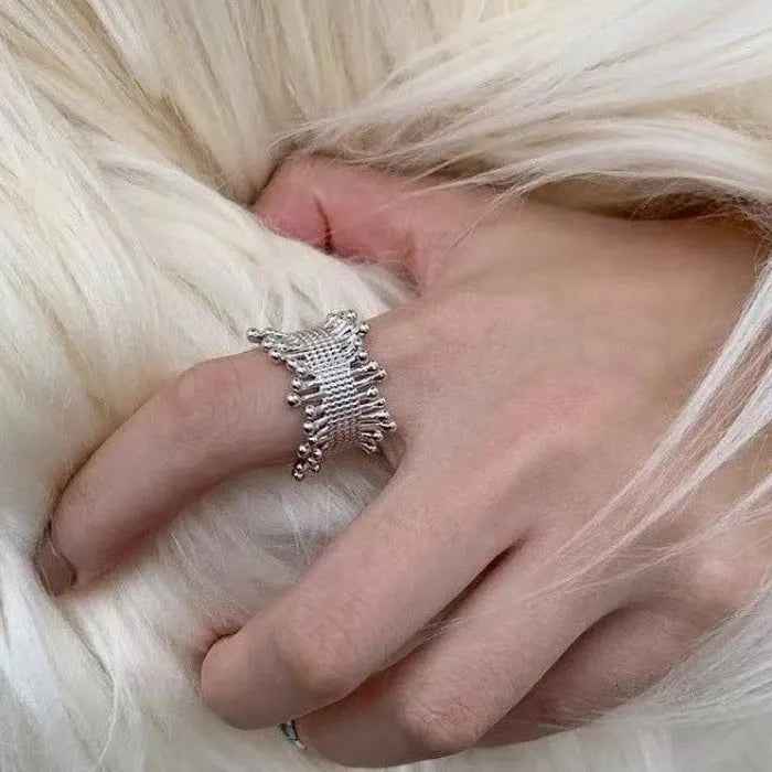 Adjustable Geometric Wide Open Finger Ring for Women Gift Trendy Jewelry