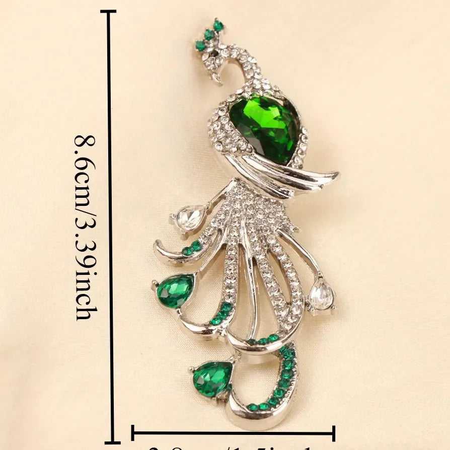 Luxury Peacock Phoenix Classic Brooch Pin for Women Gift