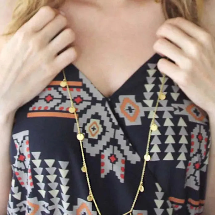 Bohemia Gold Tassel Sequins Necklace Women 2026 Trendy Fashion Jewelry