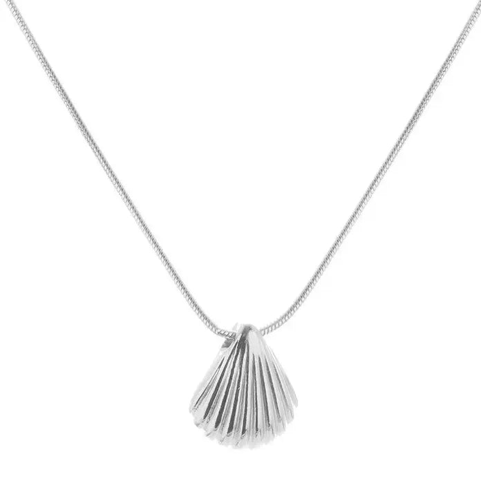 Gold PVD Plated Stainless Steel Pendant Necklace for Women Waterproof Summer Jewelry