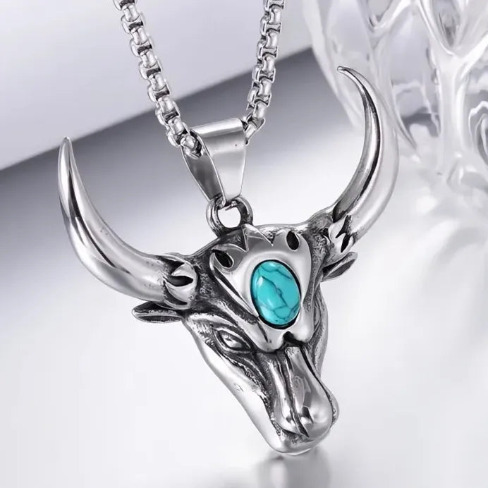 Lifelike Cow Pendant Necklace Zinc Alloy Unisex Hip-Hop Party Accessory