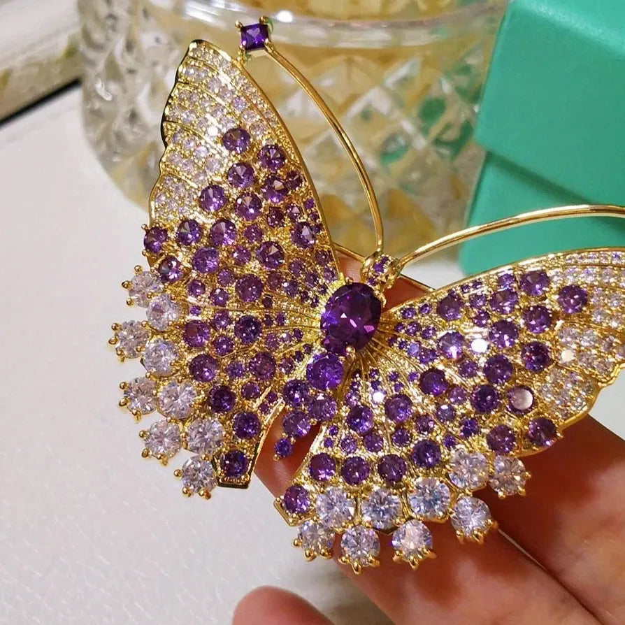 Luxury Butterfly Insect Brooch Pin Classic Style Jewelry Gift for Women