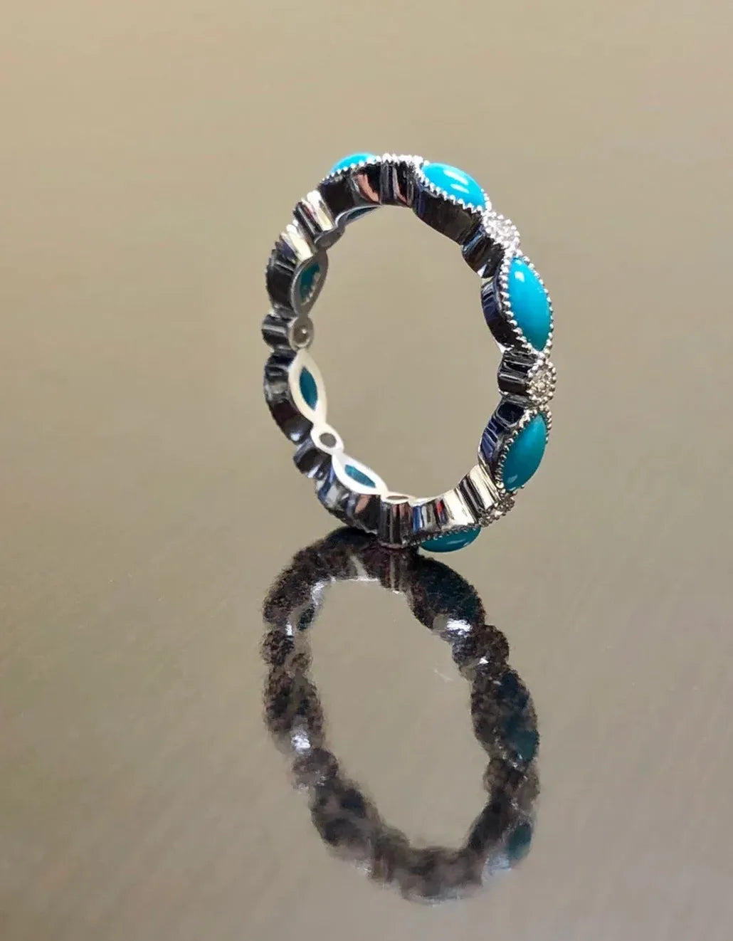 Vintage Geometric Zinc Alloy Ring with Imitation Sapphire for Women’s Party Jewelry