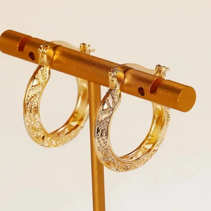 Geometric Hollow Out U Shape Hoop Earrings for Women Fashion Jewelry