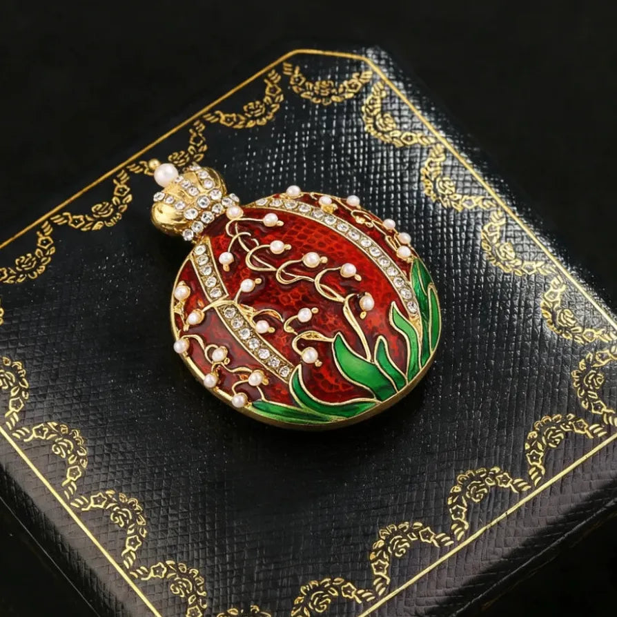 Luxury Classic Pomegranate Brooch Elegant Jewelry Gift for Women