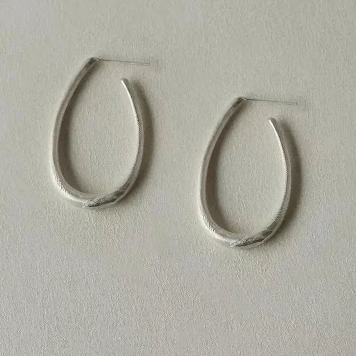 2024 Vintage Water Drop Hoop Earrings Copper Alloy Unisex Jewelry Gift