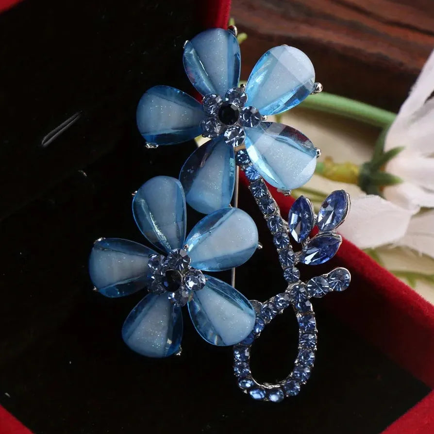 Floral Vintage Brooch Wedding Party Gift for Men Women