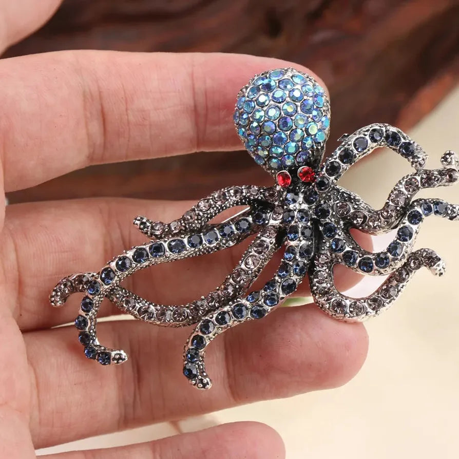 Classic Octopus Brooch Wedding Gift for Men & Women