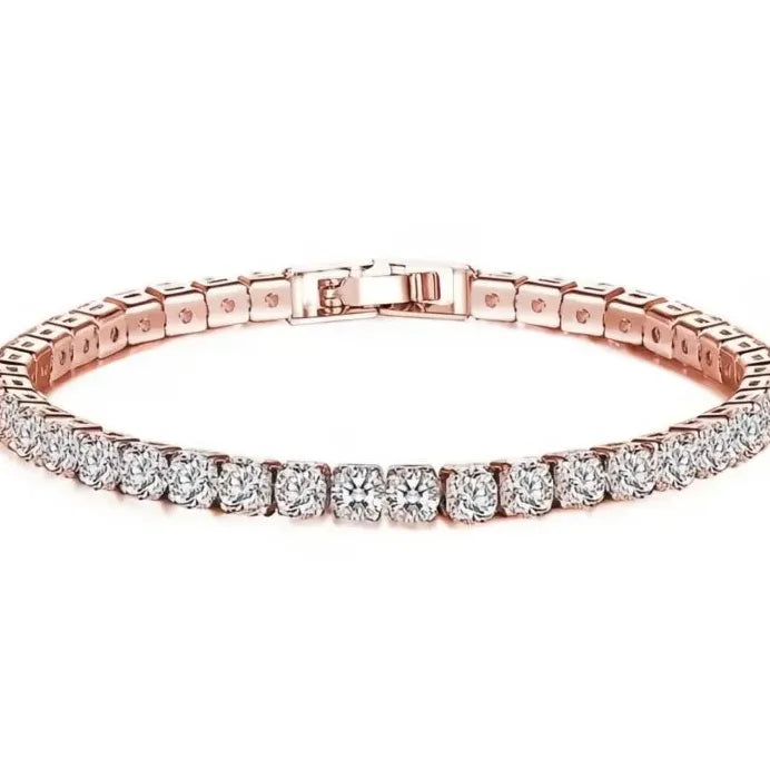 Elegant Women's Cubic Zirconia Link Chain Bracelet Gift Jewelry