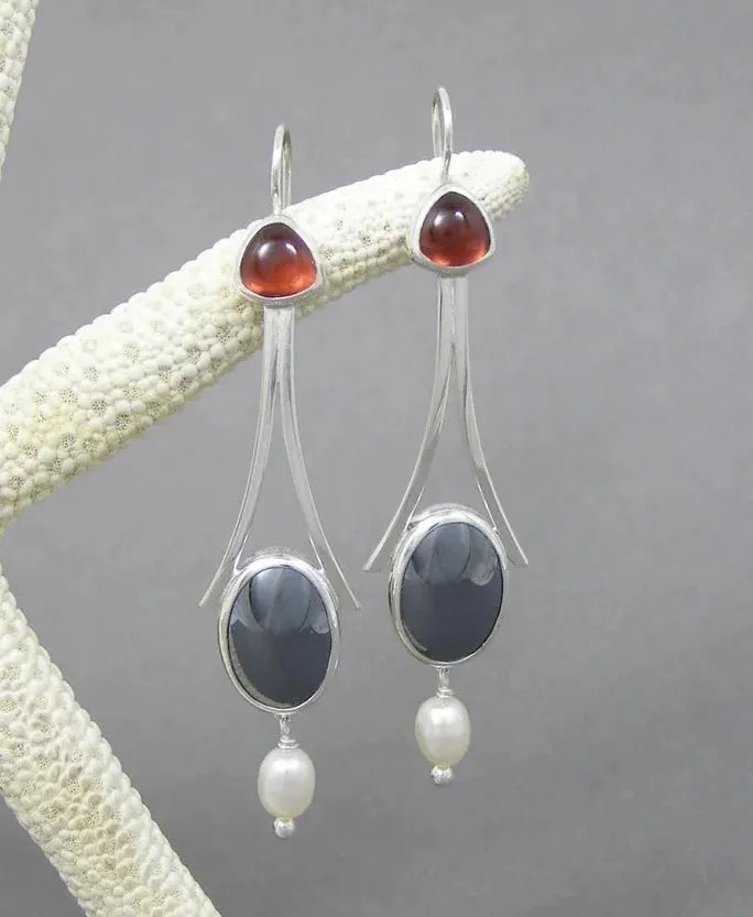 Silver Imitation Pearl Drop Earrings for Ladies and Girls Daily Party Jewelry