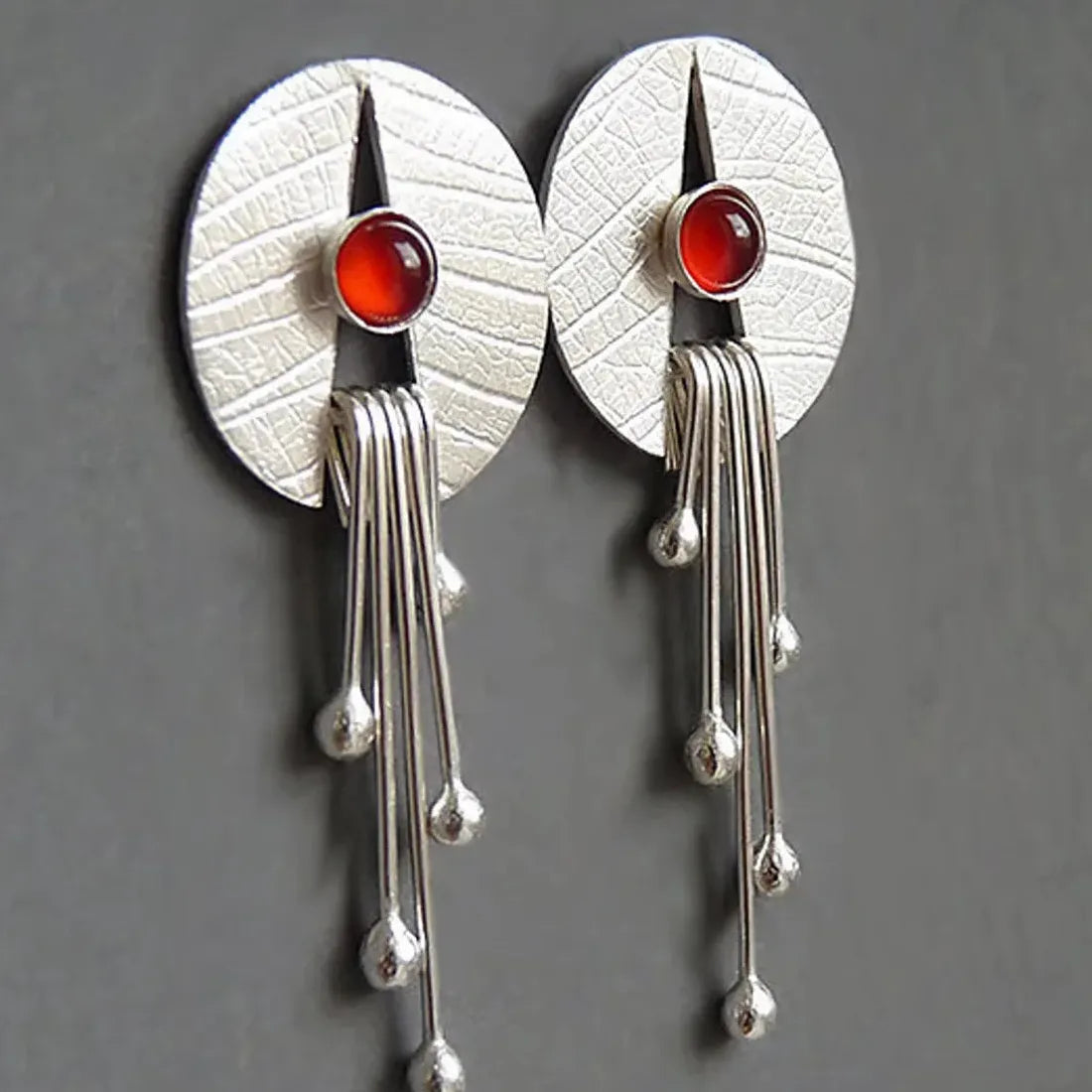 Vintage Ethnic Antique Zinc Alloy Metal Drop Earrings Women Punk Handmade Dangle
