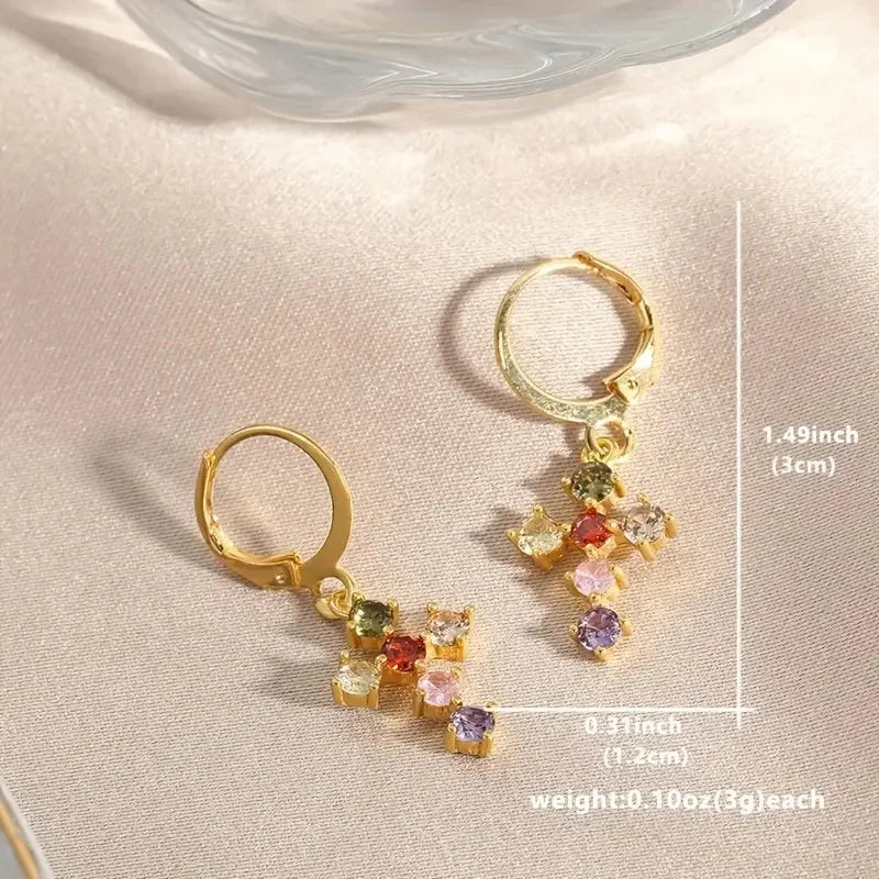 1 Pair Bohemian Style Copper Drop Earrings for Women’s Daily Wear