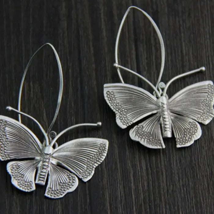 Retro Butterfly Earrings Zinc Alloy Drop Style Fashion Jewelry for Women