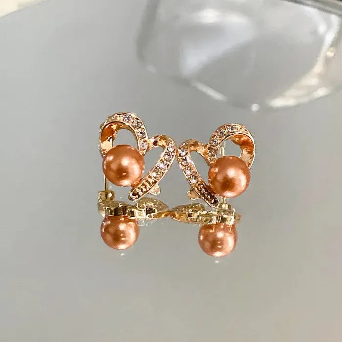 2024 Classic Korean Geometric Zircon Gold Color Earrings for Women