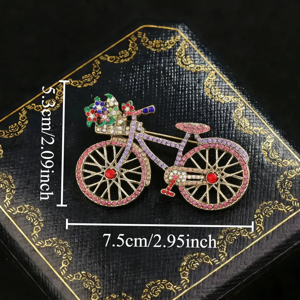 Luxury Classic Bicycle Brooch for Men & Women Elegant Gift Accessory