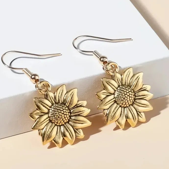 Trendy Geometric Zinc Alloy Drop Earrings Metal Dangle for Women Girls