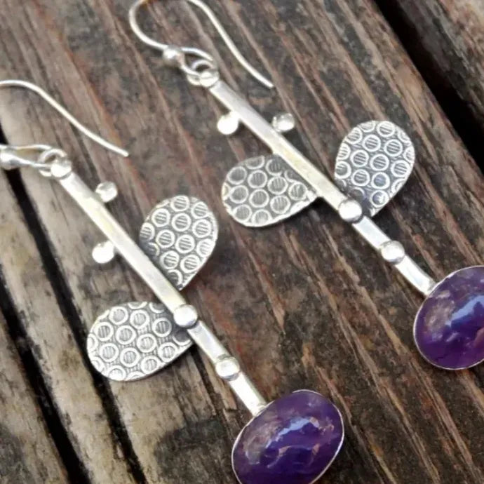 Vintage Bohemian Zinc Alloy Drop Earrings for Women Daily Wear Fashion