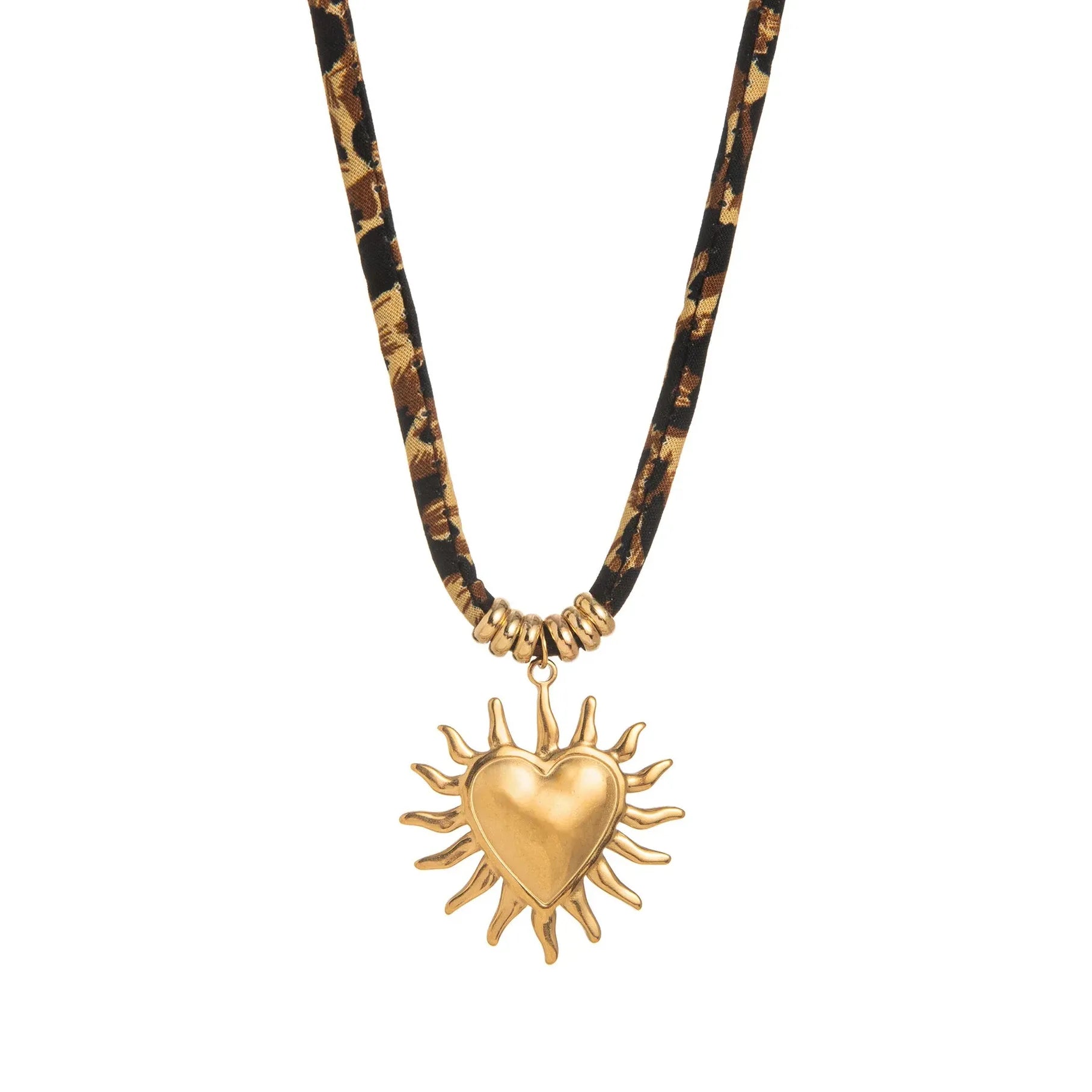 18K Gold Plated Stainless Steel Geometric Pendant Necklace Women Choker Jewelry
