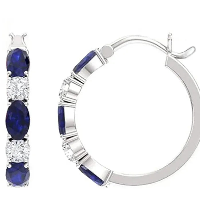 Geometric Zirconia Hoop Earrings for Women Brass Trendy Party Jewelry
