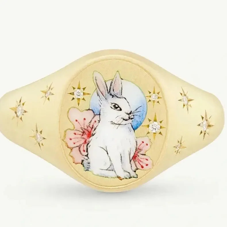 Golden Oval Geometry Zinc Alloy Ring for Women Jewelry Party Gift