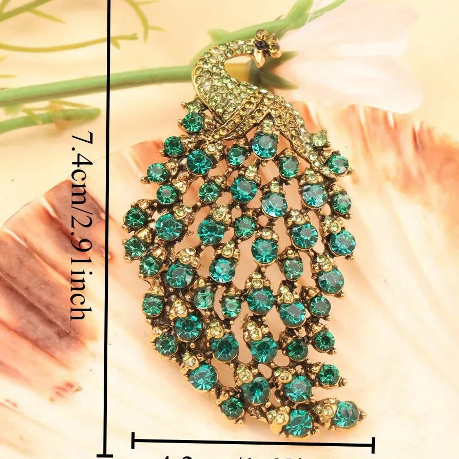 Elegant Peacock Openwork Brooch for Men and Women Gift Accessory