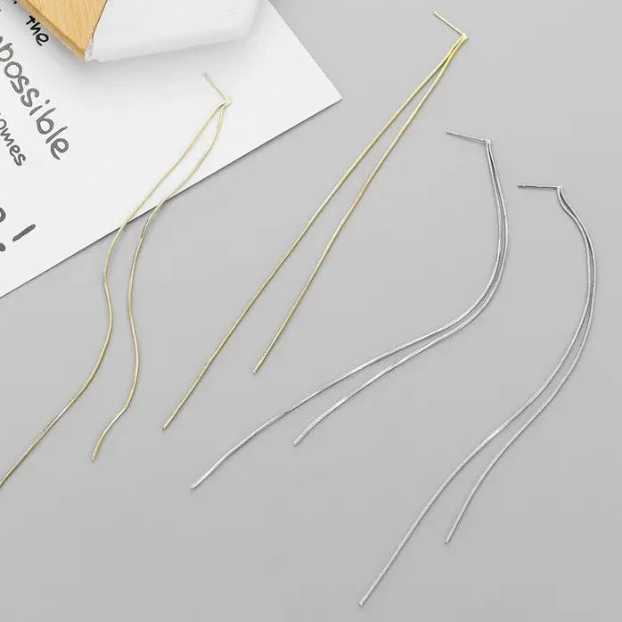 Minimalism Stainless Steel Geometric Tassel Drop Earrings for Women Gold Jewelry