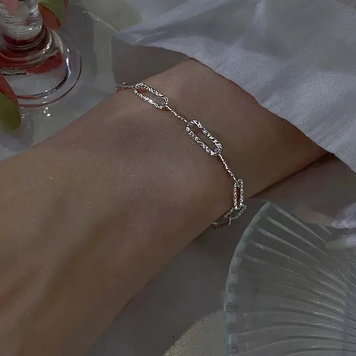 2026 Silver Sparkling Gypsophila Adjustable Chain Bracelet Women Wedding Jewelry