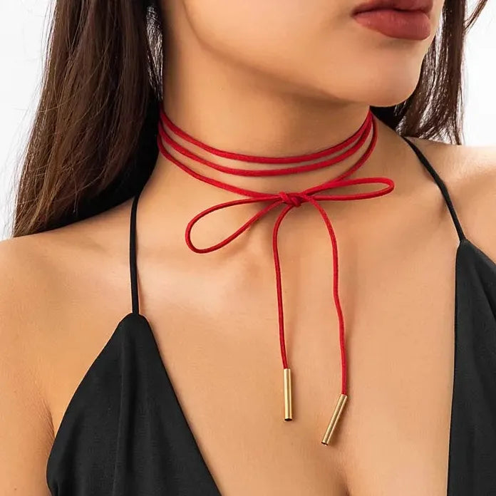 Vintage Black Velvet Bowknot Adjustable Choker Necklace Women Y2K Jewelry Trendy