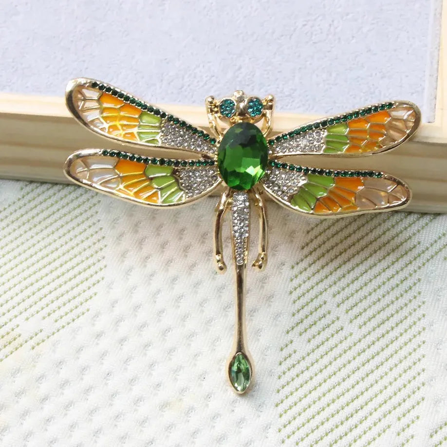 Vintage Dragonfly Brooch Elegant Jewelry Gift for Men and Women