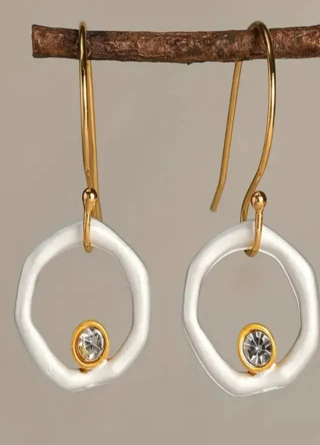 Luxury Zinc Alloy Crystal Drop Earrings for Women Party Birthday Jewelry